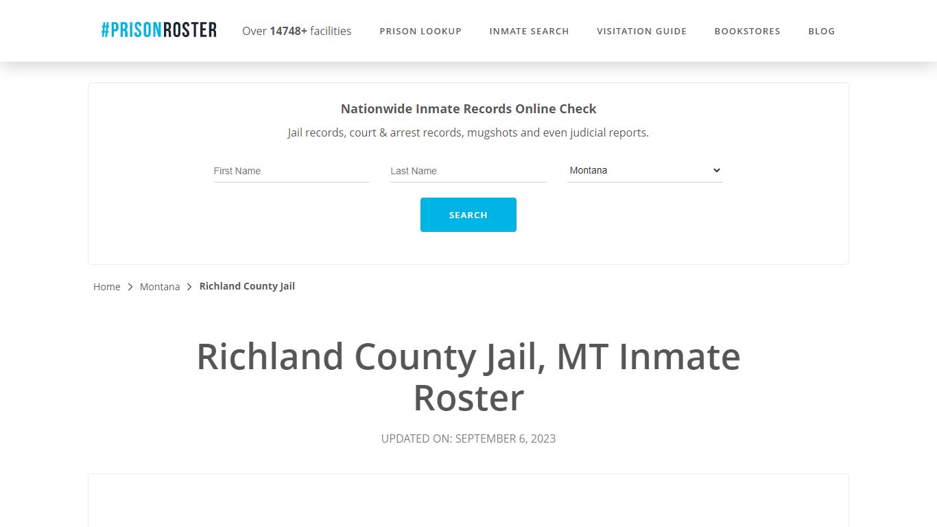 Richland County Jail, MT Inmate Roster - Prisonroster